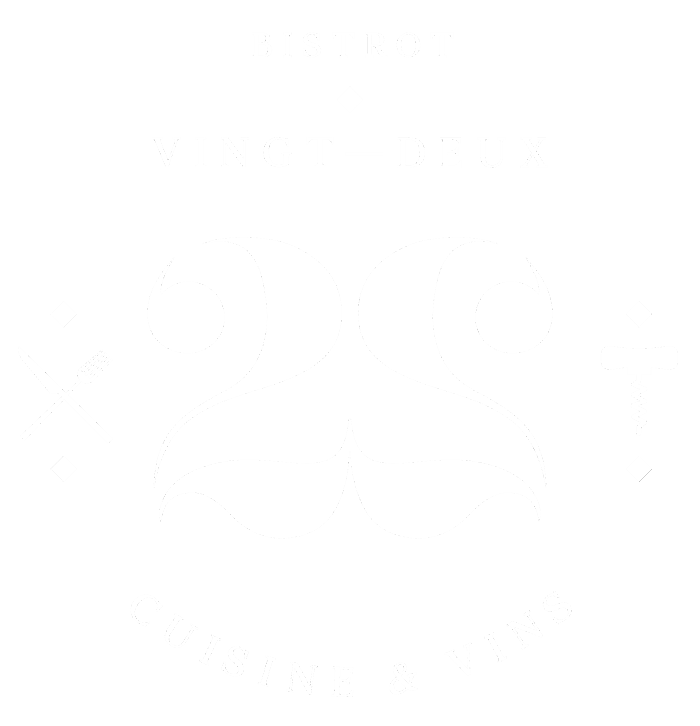 Planches apéro Tours - Bistrot 22 - Logo Blanc